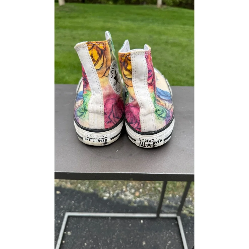Converse Chuck Taylor All Star Sugar Skull Rose High  Sneakers 169106F Mens 6.5 - Picture 8 of 13